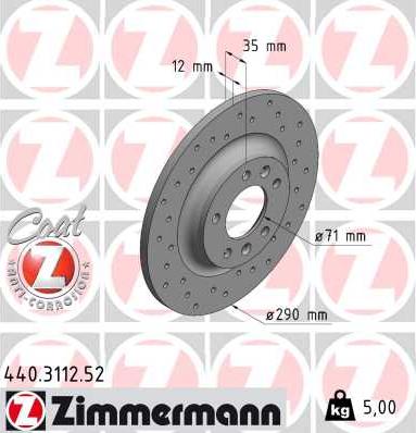 Zimmermann 440.3112.52 - Əyləc Diski furqanavto.az