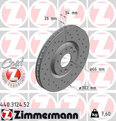 Zimmermann 440.3124.52 - Əyləc Diski furqanavto.az