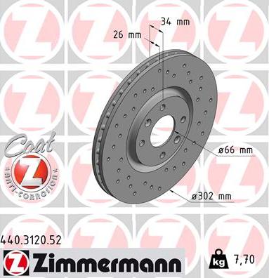 Zimmermann 440.3120.52 - Əyləc Diski furqanavto.az