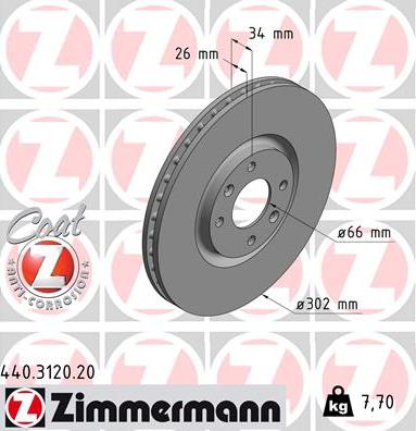 Zimmermann 440.3120.20 - Əyləc Diski furqanavto.az