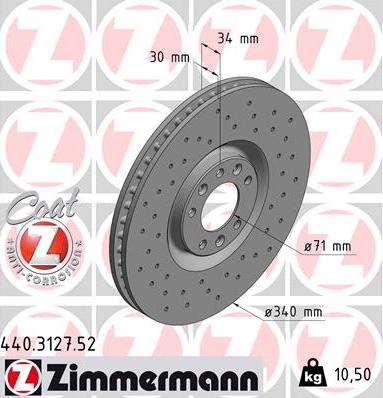 Zimmermann 440.3127.52 - Əyləc Diski furqanavto.az