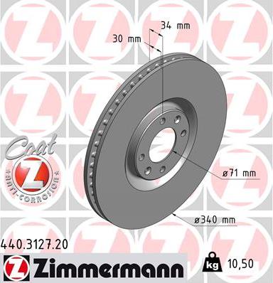 Zimmermann 440.3127.20 - Əyləc Diski furqanavto.az