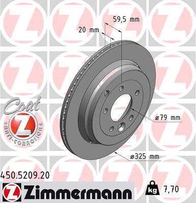 Zimmermann 450.5209.20 - Əyləc Diski furqanavto.az