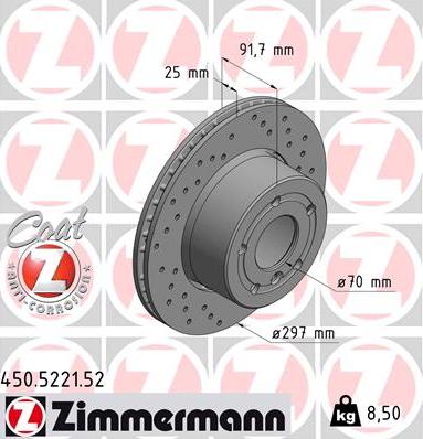 Zimmermann 450.5221.52 - Əyləc Diski furqanavto.az