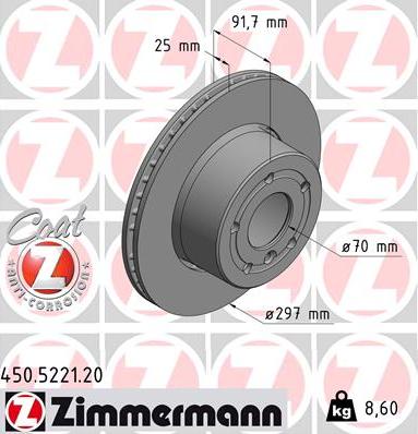 Zimmermann 450.5221.20 - Əyləc Diski furqanavto.az