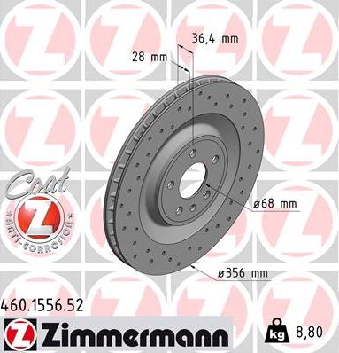 Zimmermann 460.1556.52 - Əyləc Diski furqanavto.az