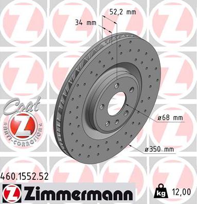 Zimmermann 460.1552.52 - Əyləc Diski furqanavto.az