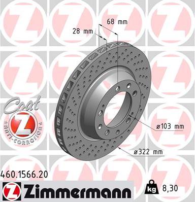 Zimmermann 460.1566.20 - Əyləc Diski furqanavto.az