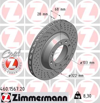 Zimmermann 460.1567.20 - Əyləc Diski furqanavto.az