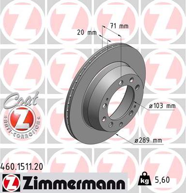 Zimmermann 460.1511.20 - Əyləc Diski furqanavto.az