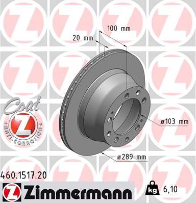 Zimmermann 460.1517.20 - Əyləc Diski furqanavto.az