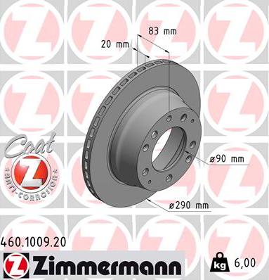 Zimmermann 460.1009.20 - Əyləc Diski furqanavto.az