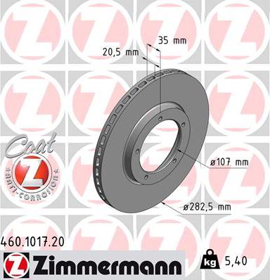 Zimmermann 460.1017.20 - Əyləc Diski furqanavto.az