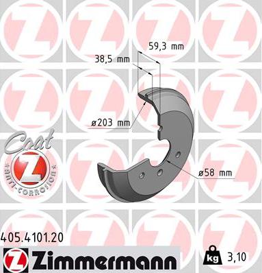 Zimmermann 405.4101.20 - Əyləc barabanı furqanavto.az