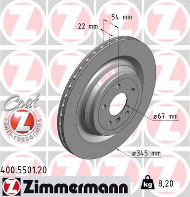 Zimmermann 400.5501.20 - Əyləc Diski furqanavto.az