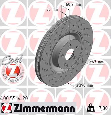 Zimmermann 400.5514.20 - Əyləc Diski furqanavto.az