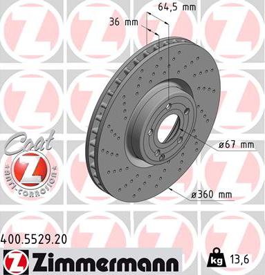 Zimmermann 400.5529.20 - Əyləc Diski furqanavto.az