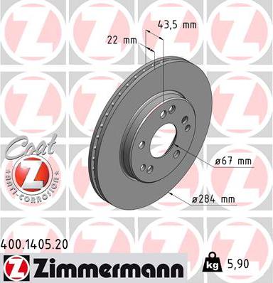 Zimmermann 400.1405.20 - Əyləc Diski furqanavto.az