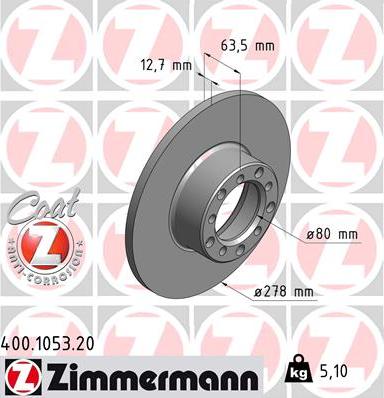 Zimmermann 400.1053.20 - Əyləc Diski furqanavto.az