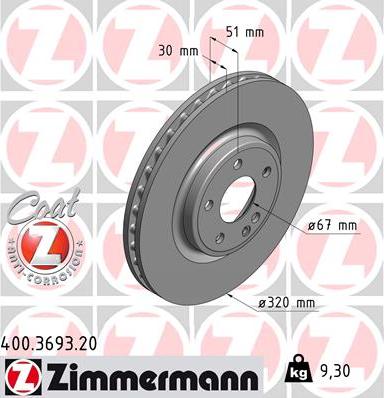 Zimmermann 400.3693.20 - Əyləc Diski furqanavto.az