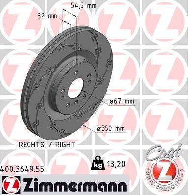 Zimmermann 400.3649.55 - Əyləc Diski furqanavto.az