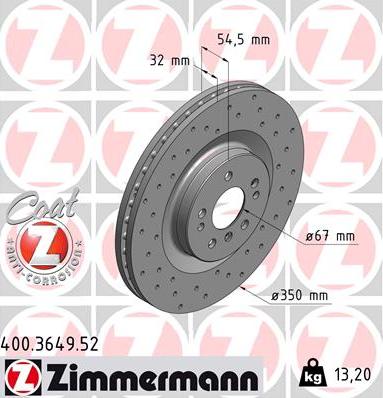 Zimmermann 400.3649.52 - Əyləc Diski furqanavto.az