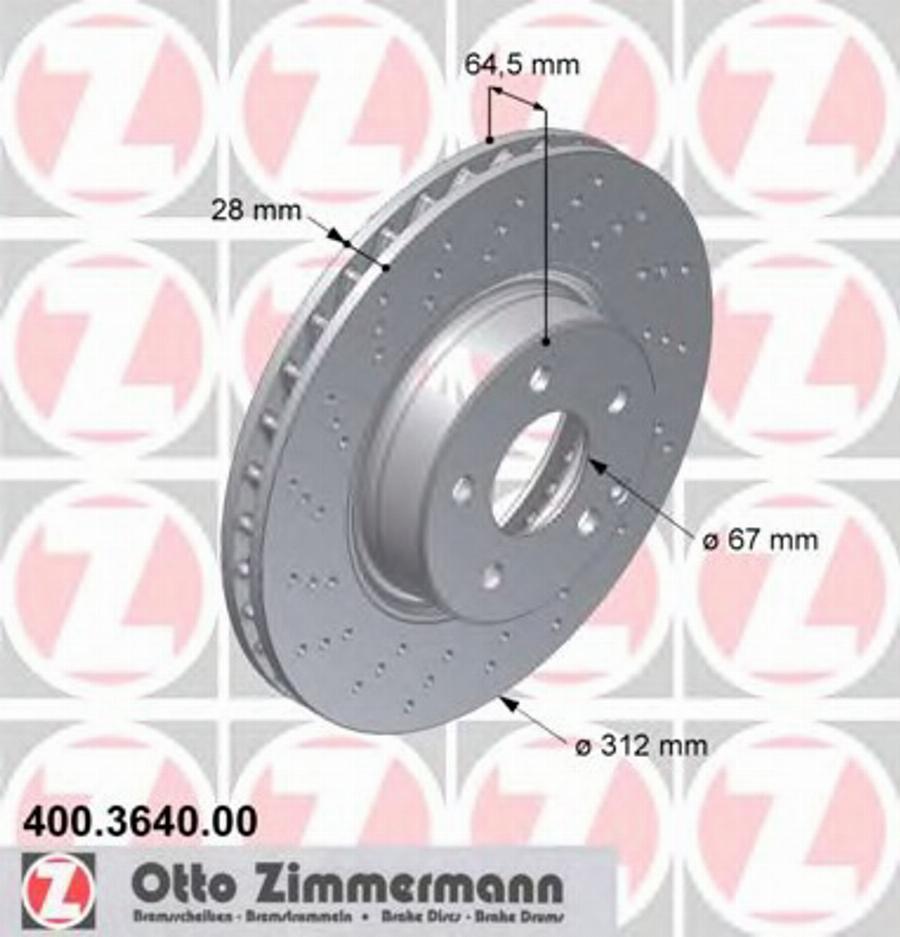 Zimmermann 400.3640.00 - Əyləc Diski furqanavto.az