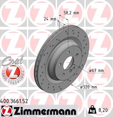 Zimmermann 400.3661.52 - Əyləc Diski furqanavto.az