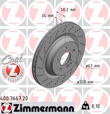 Zimmermann 400.3667.20 - Əyləc Diski furqanavto.az