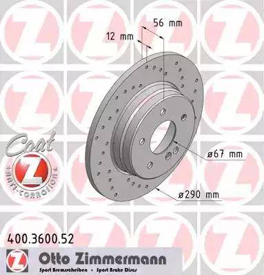 Zimmermann 400.3600.52 - Əyləc Diski furqanavto.az