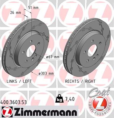 Zimmermann 400.3603.53 - Əyləc Diski furqanavto.az