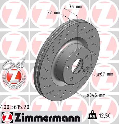 Zimmermann 400.3615.20 - Əyləc Diski furqanavto.az