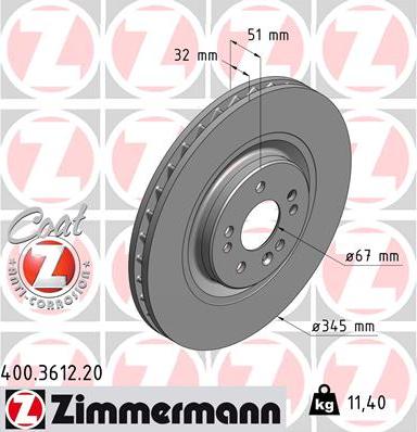 Zimmermann 400.3612.20 - Əyləc Diski furqanavto.az