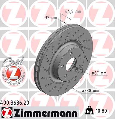 Zimmermann 400.3636.20 - Əyləc Diski furqanavto.az