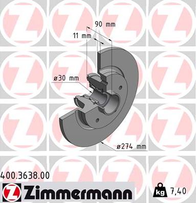 Zimmermann 400.3638.00 - Əyləc Diski furqanavto.az