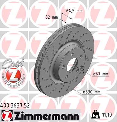 Zimmermann 400.3637.52 - Əyləc Diski furqanavto.az