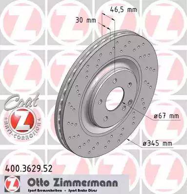 Zimmermann 400.3629.52 - Əyləc Diski furqanavto.az