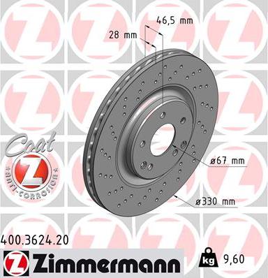 Zimmermann 400.3624.20 - Əyləc Diski furqanavto.az