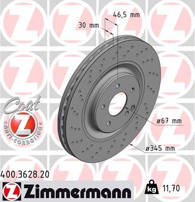 Zimmermann 400.3628.20 - Əyləc Diski furqanavto.az