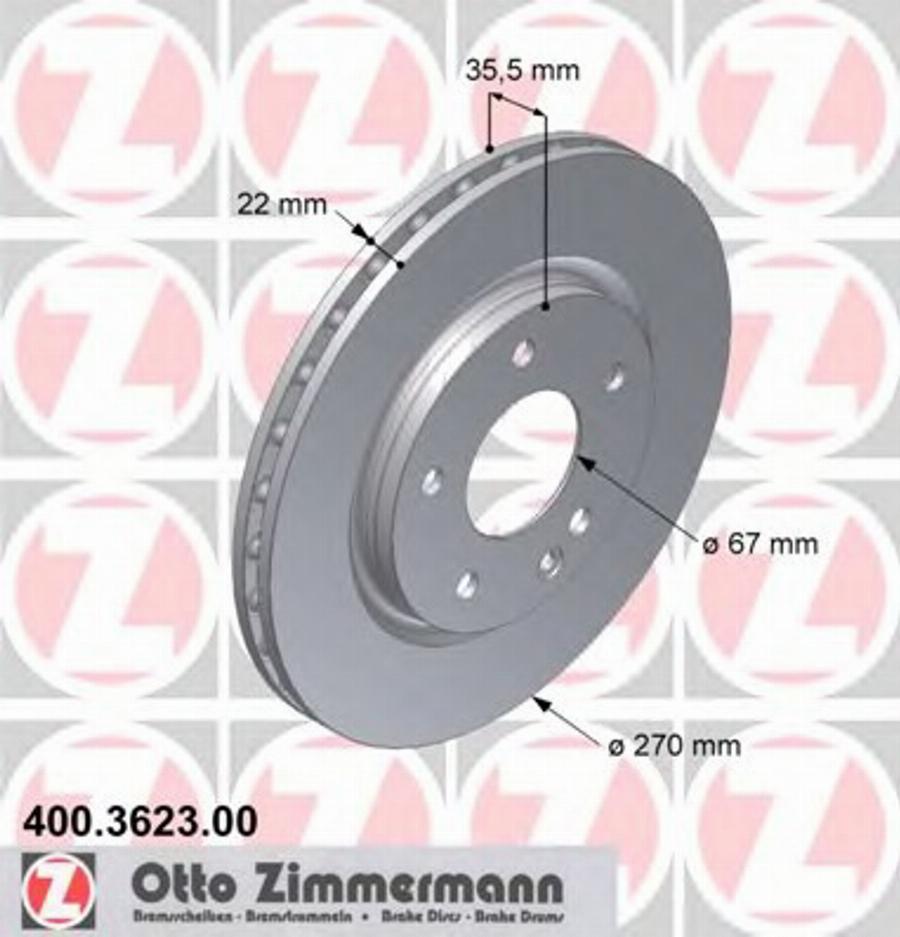 Zimmermann 400.3623.00 - Əyləc Diski furqanavto.az