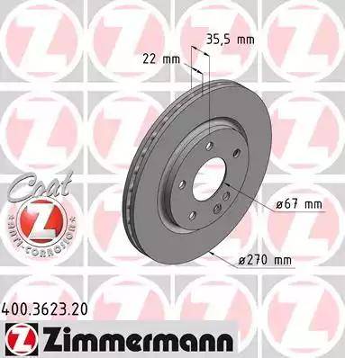 Zimmermann 400.3623.20 - Əyləc Diski furqanavto.az