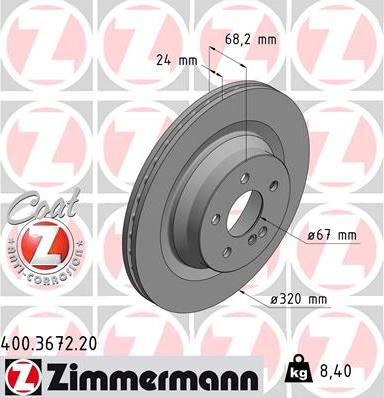 Zimmermann 400.3672.20 - Əyləc Diski furqanavto.az