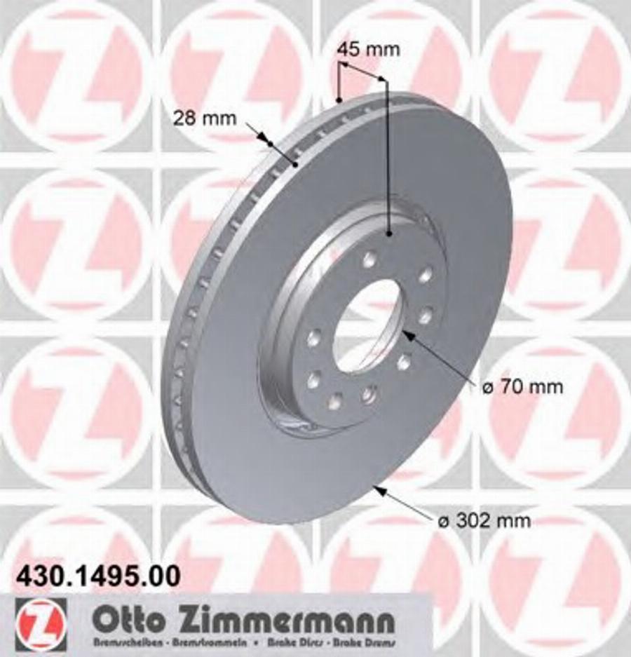 Zimmermann 430.1495.00 - Əyləc Diski furqanavto.az