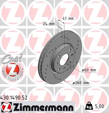 Zimmermann 430.1490.52 - Əyləc Diski furqanavto.az