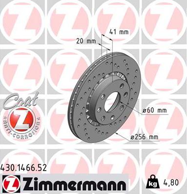 Zimmermann 430.1466.52 - Əyləc Diski furqanavto.az