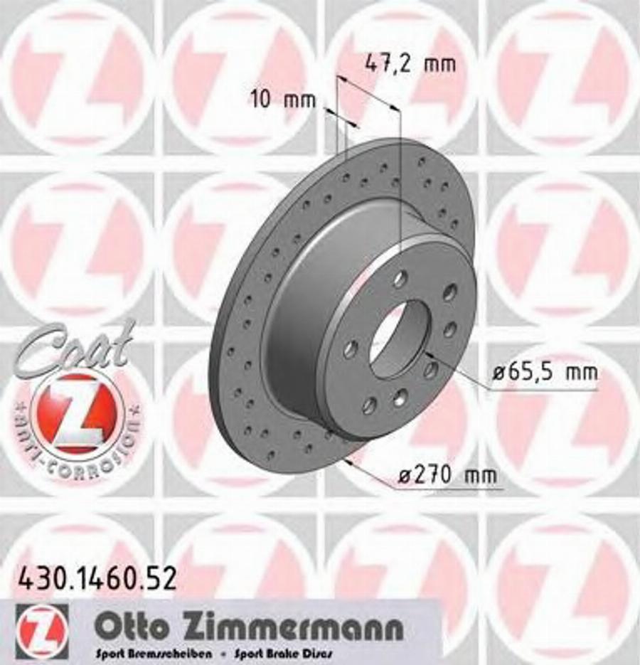 Zimmermann 430.1460.52 - Əyləc Diski furqanavto.az