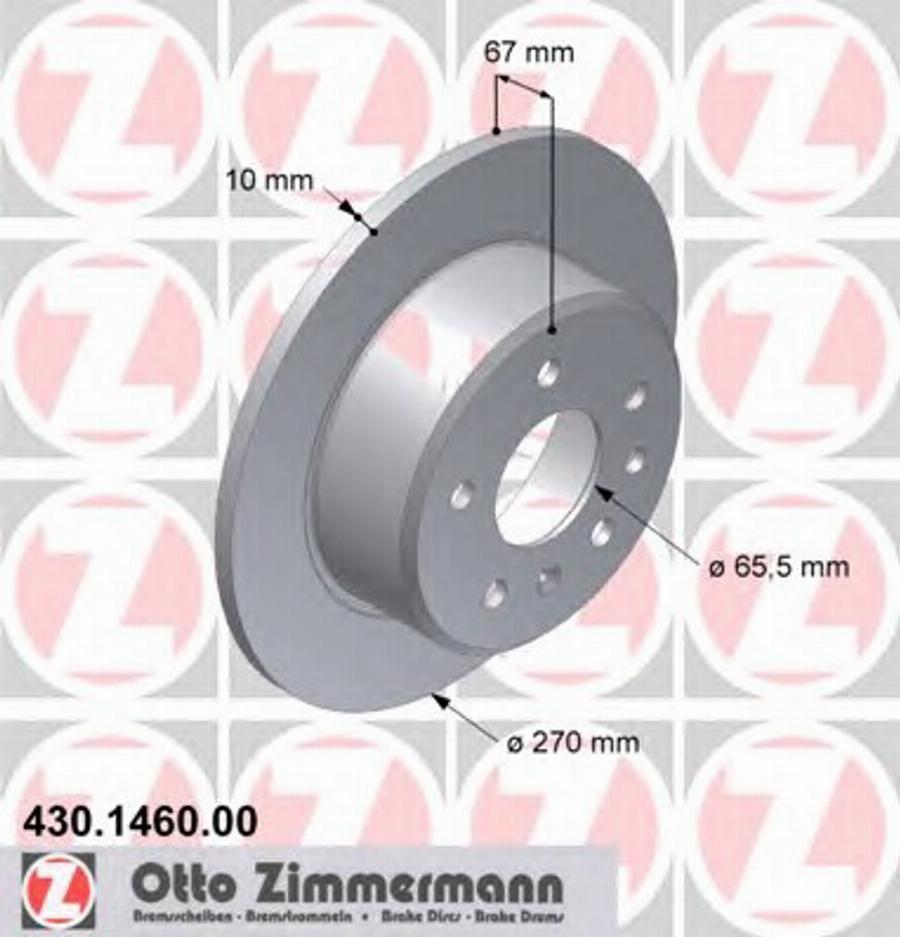 Zimmermann 430 1460 00 - Əyləc Diski furqanavto.az