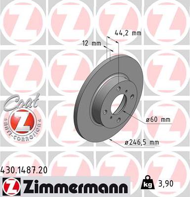 Zimmermann 430.1487.20 - Əyləc Diski furqanavto.az