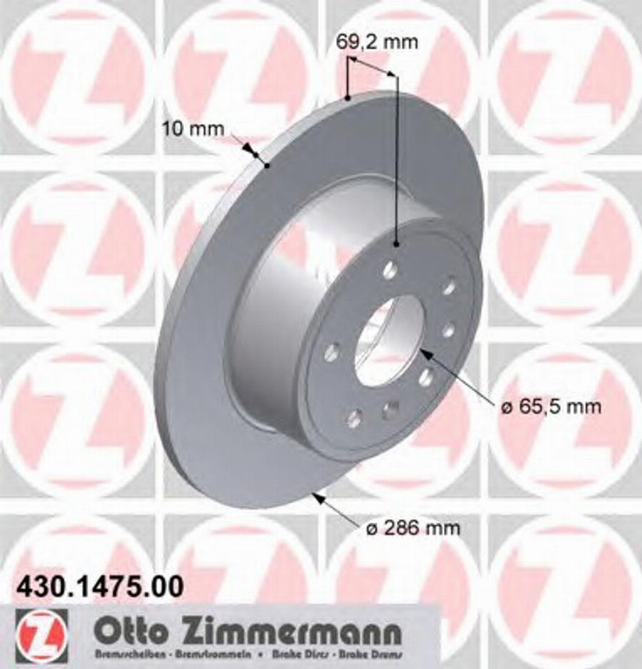 Zimmermann 430 1475 00 - Əyləc Diski furqanavto.az