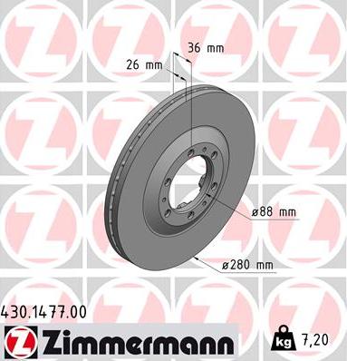 Zimmermann 430.1477.00 - Əyləc Diski furqanavto.az